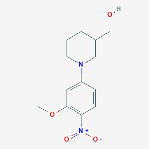 (1-(3-Methoxy-4-nitrophenyl)piperidin-3-yl)methanol chemical structure (CAS 1410204-92-0)