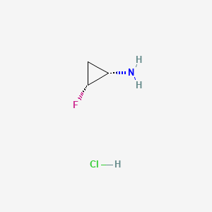 (1S,2R)-2-fluorocyclopropan-1-amine hydrochloride chemical structure (CAS 141042-20-8)