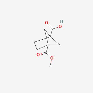4-(Methoxycarbonyl)bicyclo[2.1.1]hexane-1-carboxylic acid chemical structure (CAS 141046-52-8)