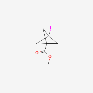 Methyl 3-iodobicyclo[1.1.1]pentane-1-carboxylate chemical structure (CAS 141046-59-5)