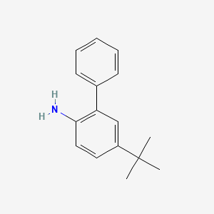 5-(tert-Butyl)-[1,1'-biphenyl]-2-amine chemical structure (CAS 1410783-24-2)