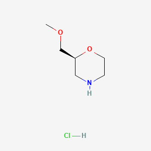 (S)-2-(Methoxymethyl)morpholine hydrochloride chemical structure (CAS 141196-38-5)