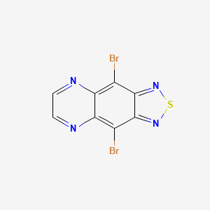 4,9-Dibromo-[1,2,5]thiadiazolo[3,4-g]quinoxaline chemical structure (CAS 141215-31-8)