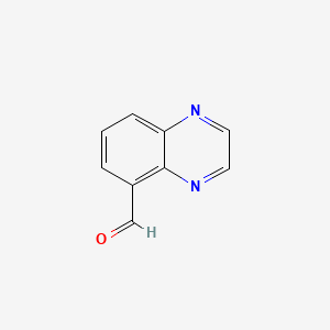 Quinoxaline-5-carbaldehyde chemical structure (CAS 141234-08-4)