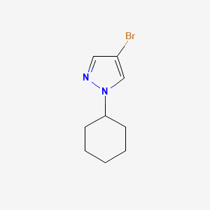 4-Bromo-1-cyclohexyl-1H-pyrazole chemical structure (CAS 141302-40-1)