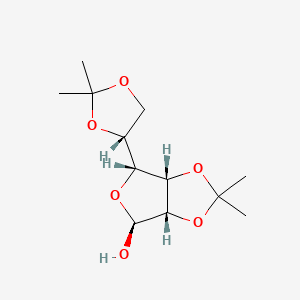 (3aS,4S,6R,6aS)-6-((R)-2,2-Dimethyl-1,3-dioxolan-4-yl)-2,2-dimethyltetrahydrofuro[3,4-d][1,3]dioxol-4-ol chemical structure (CAS 14131-84-1)