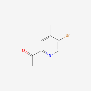 1-(5-Bromo-4-methylpyridin-2-yl)ethanone chemical structure (CAS 1413285-68-3)
