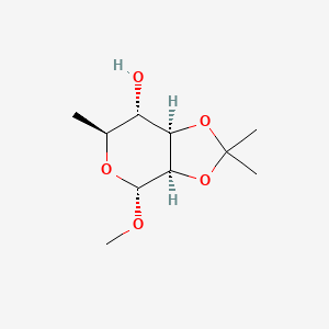 (3aR,4R,6S,7S,7aR)-4-Methoxy-2,2,6-trimethyltetrahydro-3aH-[1,3]dioxolo[4,5-c]pyran-7-ol chemical structure (CAS 14133-63-2)