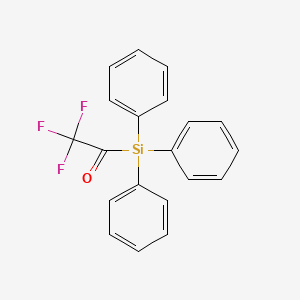 2,2,2-Trifluoro-1-(triphenylsilyl)ethanone chemical structure (CAS 141334-25-0)