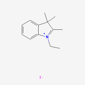 1-Ethyl-2,3,3-trimethyl-3H-indol-1-ium iodide chemical structure (CAS 14134-81-7)