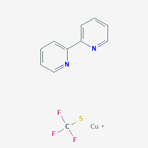 Copper, (2,2′-bipyridine-κN1,κN1′)(1,1,1-trifluoromethanethiolato-κS)- chemical structure (CAS 1413732-47-4)