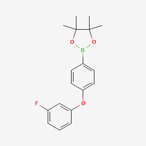 2-(4-(3-Fluorophenoxy)phenyl)-4,4,5,5-tetramethyl-1,3,2-dioxaborolane chemical structure (CAS 1414356-22-1)