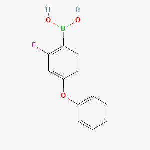 (2-Fluoro-4-phenoxyphenyl)boronic acid chemical structure (CAS 1414356-30-1)