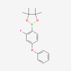 2-(2-Fluoro-4-phenoxyphenyl)-4,4,5,5-tetramethyl-1,3,2-dioxaborolane chemical structure (CAS 1414357-28-0)