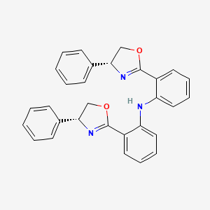 Bis(2-((R)-4-phenyl-4,5-dihydrooxazol-2-yl)phenyl)amine chemical structure (CAS 1414371-70-2)