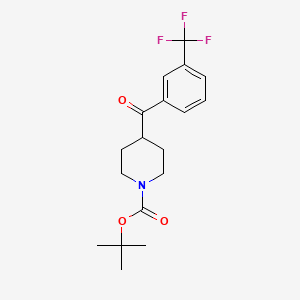 tert-Butyl 4-(3-(trifluoromethyl)benzoyl)piperidine-1-carboxylate chemical structure (CAS 1414778-16-7)