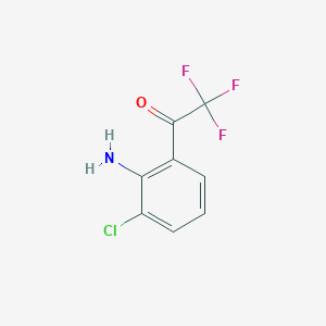 1-(2-Amino-3-chlorophenyl)-2,2,2-trifluoroethanone chemical structure (CAS 1414958-52-3)