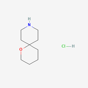 1-Oxa-9-azaspiro[5.5]undecane hydrochloride chemical structure (CAS 1414958-73-8)