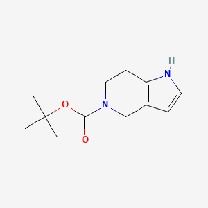 tert-Butyl 1,4,6,7-tetrahydro-5H-pyrrolo[3,2-c]pyridine-5-carboxylate chemical structure (CAS 1414958-79-4)