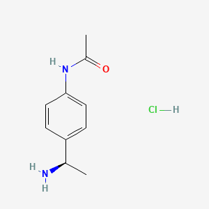 (R)-N-[4-(1-Amino-ethyl)-phenyl]-acetamide hydrochloride chemical structure (CAS 1414960-53-4)