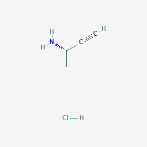 (S)-But-3-yn-2-amine hydrochloride chemical structure (CAS 1414960-66-9)