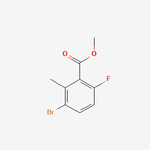Methyl 3-bromo-6-fluoro-2-methylbenzoate chemical structure (CAS 1415045-22-5)