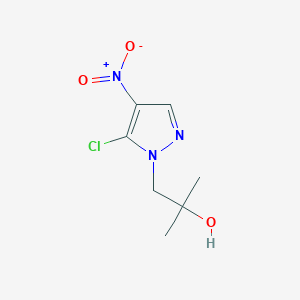 1-(5-Chloro-4-nitro-1H-pyrazol-1-yl)-2-methylpropan-2-ol chemical structure (CAS 1415099-67-0)