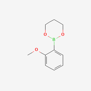 2-(2-Methoxyphenyl)-1,3,2-dioxaborinane chemical structure (CAS 141522-26-1)