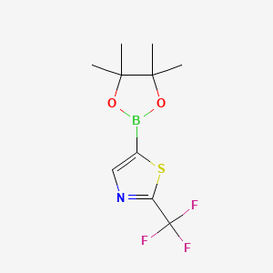 5-(Tetramethyl-1,3,2-dioxaborolan-2-yl)-2-(trifluoromethyl)-1,3-thiazole chemical structure (CAS 1415241-98-3)
