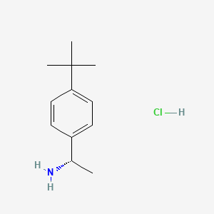(S)-1-(4-(tert-Butyl)phenyl)ethan-1-amine hydrochloride chemical structure (CAS 1415303-39-7)