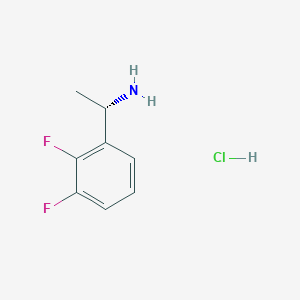 (S)-1-(2,3-Difluorophenyl)ethanamine hydrochloride chemical structure (CAS 1415303-43-3)