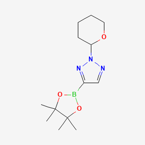 2-(Tetrahydro-2H-pyran-2-yl)-4-(4,4,5,5-tetramethyl-1,3,2-dioxaborolan-2-yl)-2H-1,2,3-triazole chemical structure (CAS 1415312-45-6)