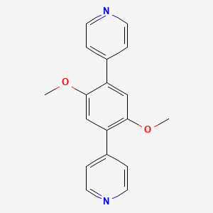 4,4'-(2,5-Dimethoxy-1,4-phenylene)dipyridine chemical structure (CAS 1415393-43-9)