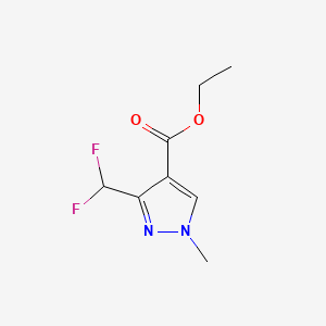 Ethyl 3-(difluoromethyl)-1-methyl-1H-pyrazole-4-carboxylate chemical structure (CAS 141573-95-7)