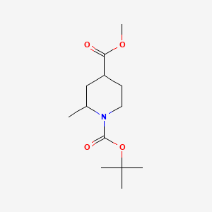 1-tert-Butyl 4-methyl 2-methylpiperidine-1,4-dicarboxylate chemical structure (CAS 1415740-83-8)