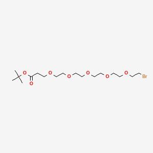tert-Butyl 1-bromo-3,6,9,12,15-pentaoxaoctadecan-18-oate chemical structure (CAS 1415800-38-2)