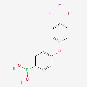 (4-(4-(Trifluoromethyl)phenoxy)phenyl)boronic acid chemical structure (CAS 1415824-94-0)