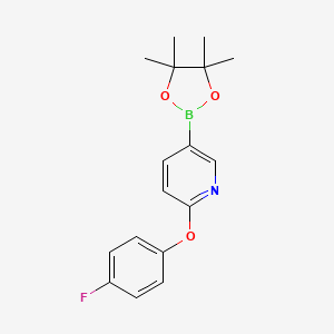 2-(4-Fluorophenoxy)-5-(4,4,5,5-tetramethyl-1,3,2-dioxaborolan-2-yl)pyridine chemical structure (CAS 1415825-03-4)