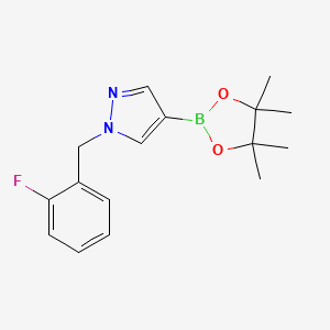 1-(2-Fluorobenzyl)-4-(4,4,5,5-tetramethyl-1,3,2-dioxaborolan-2-yl)-1H-pyrazole chemical structure (CAS 1415825-05-6)