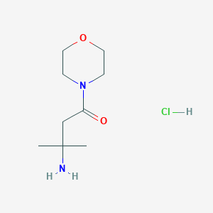 3-Amino-3-methyl-1-morpholinobutan-1-one hydrochloride chemical structure (CAS 1415898-61-1)
