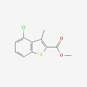 Methyl 4-chloro-3-methylbenzo[b]thiophene-2-carboxylate chemical structure (CAS 1415968-73-8)