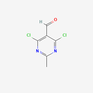 4,6-Dichloro-2-methylpyrimidine-5-carbaldehyde chemical structure (CAS 14160-91-9)