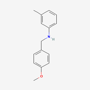 N-(4-Methoxybenzyl)-3-methylaniline chemical structure (CAS 141606-35-1)