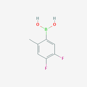 (4,5-Difluoro-2-methylphenyl)boronic acid chemical structure (CAS 1416244-48-8)