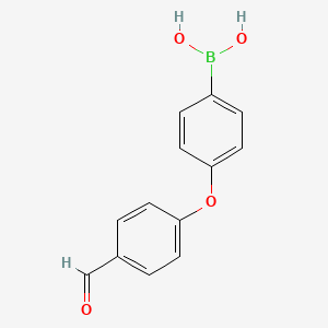 4-(4-Formylphenoxy)phenylboronic acid chemical structure (CAS 1416252-21-5)