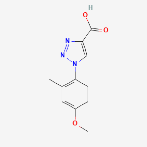 1-(4-Methoxy-2-methylphenyl)-1H-1,2,3-triazole-4-carboxylic acid chemical structure (CAS 1416346-28-5)