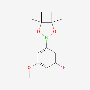 2-(3-Fluoro-5-methoxyphenyl)-4,4,5,5-tetramethyl-1,3,2-dioxaborolane chemical structure (CAS 1416367-00-4)
