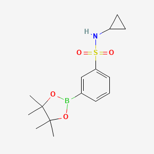N-Cyclopropyl-3-(4,4,5,5-tetramethyl-1,3,2-dioxaborolan-2-yl)benzenesulfonamide chemical structure (CAS 1416367-02-6)