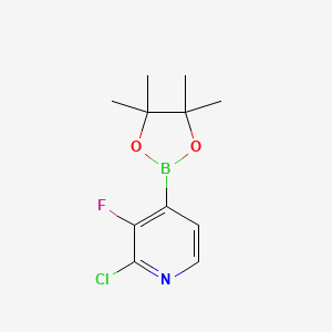 2-Chloro-3-fluoro-4-(4,4,5,5-tetramethyl-1,3,2-dioxaborolan-2-yl)pyridine chemical structure (CAS 1416367-16-2)