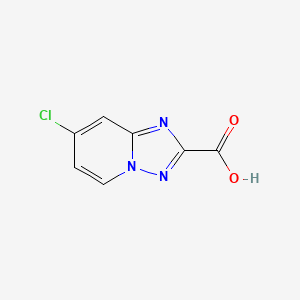 7-Chloro-[1,2,4]triazolo[1,5-a]pyridine-2-carboxylic acid chemical structure (CAS 1416372-61-6)